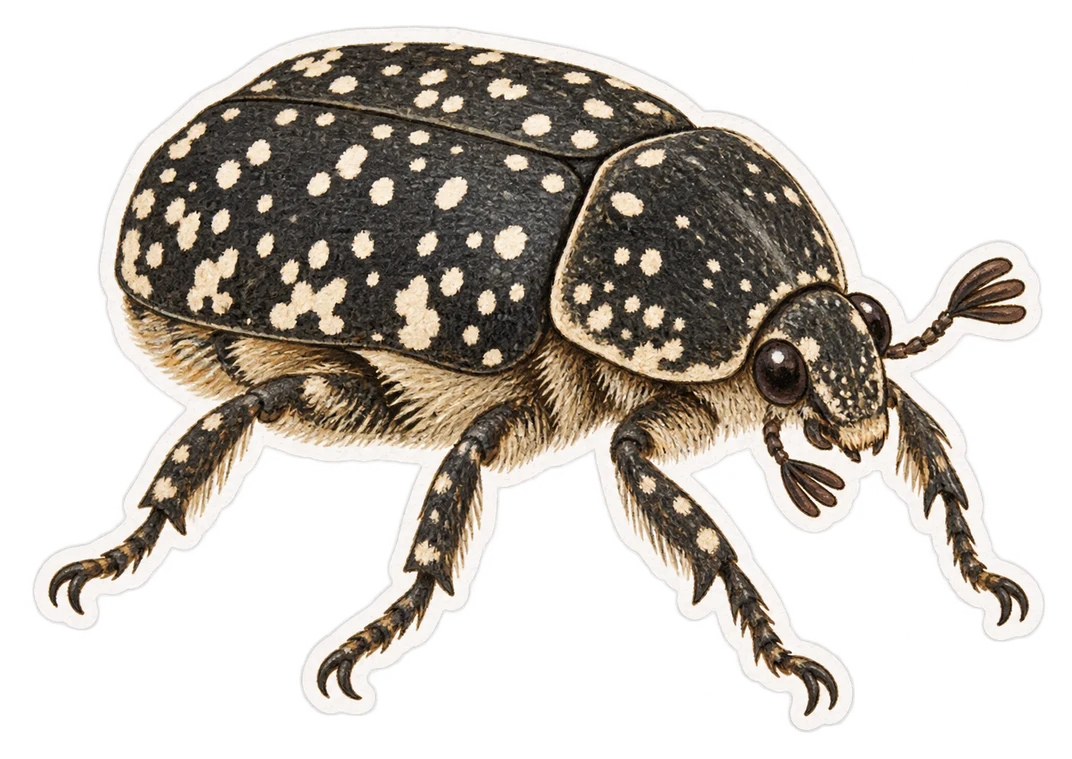 La cétoine funeste (Oxythyrea funesta)