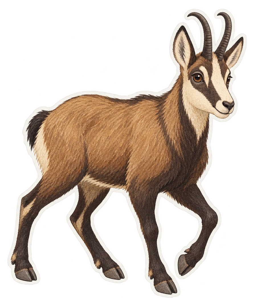 Le chamois (Rupicapra rupicapra)