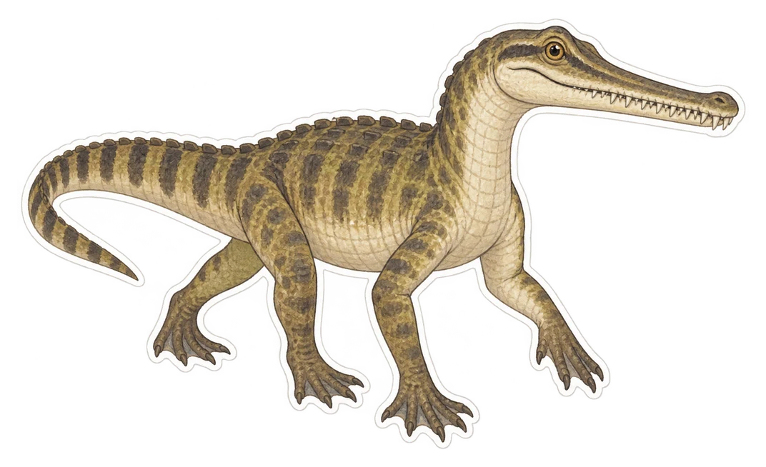 Le champsosaure (Champsosaurus laramiensis)