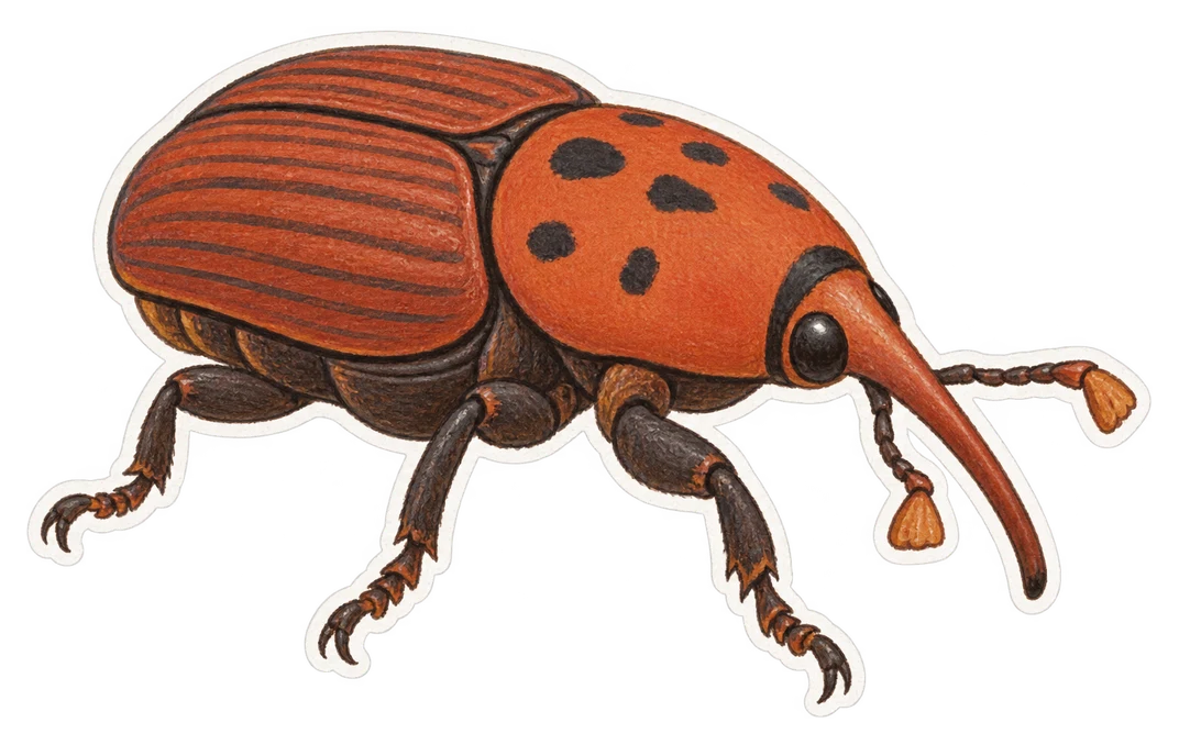 Le charançon rouge des palmiers (Rhynchophorus ferrugineus)