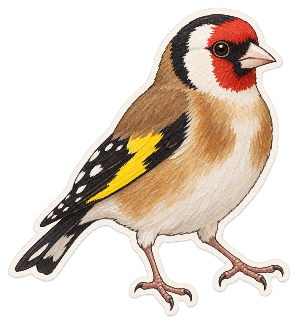 Le chardonneret élégant (Carduelis carduelis)