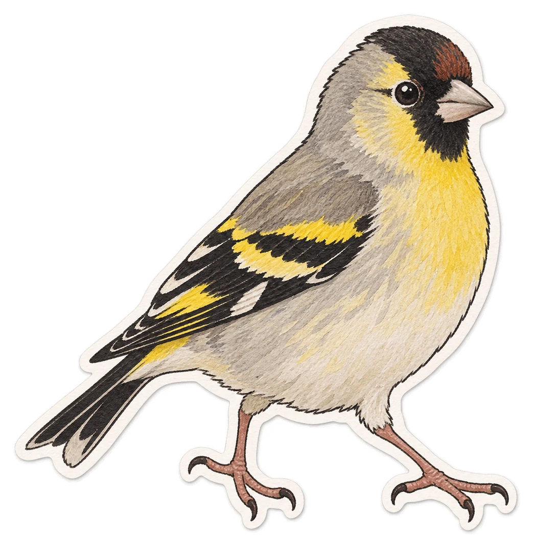 Le chardonneret gris (Spinus lawrencei)