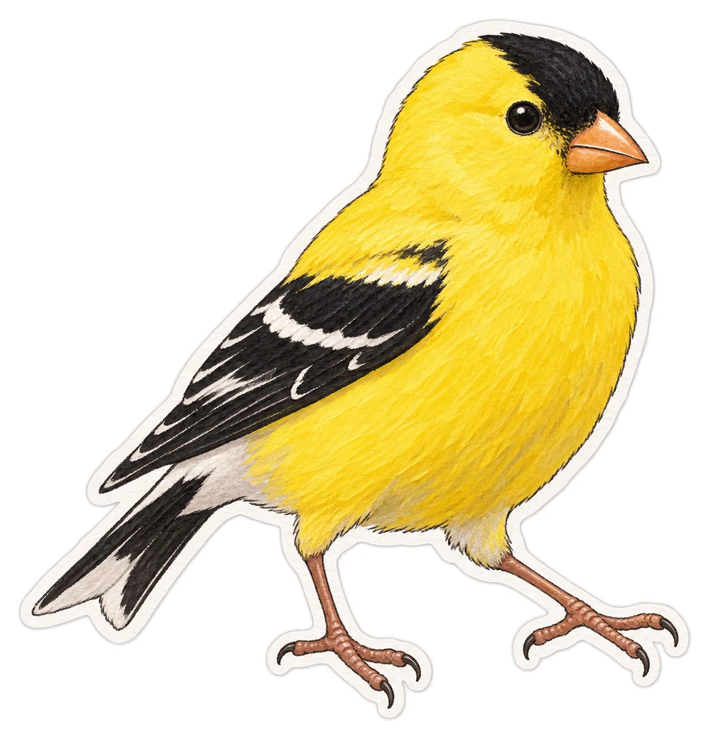 Le chardonneret jaune (Spinus tristis)