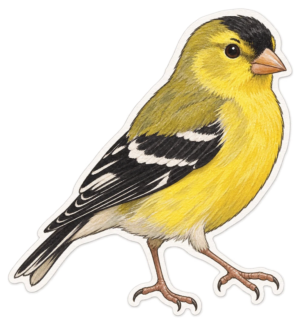 Le chardonneret mineur (Spinus psaltria)