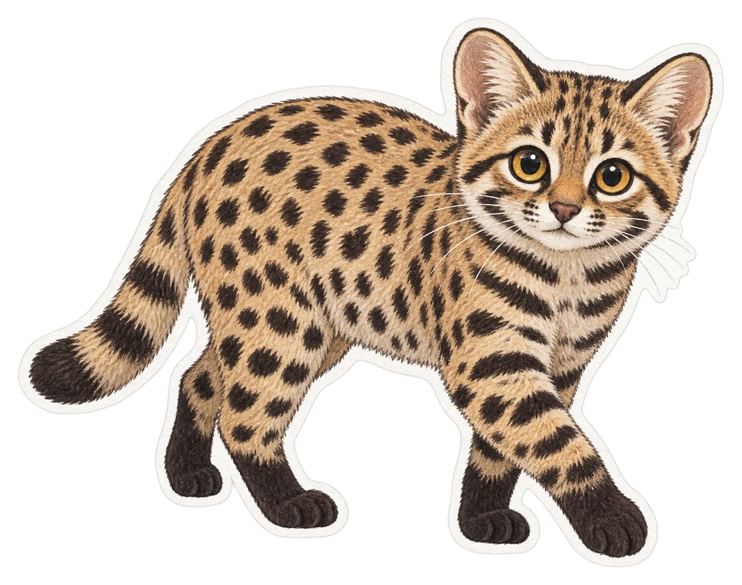 Le chat à pieds noirs (Felis nigripes)