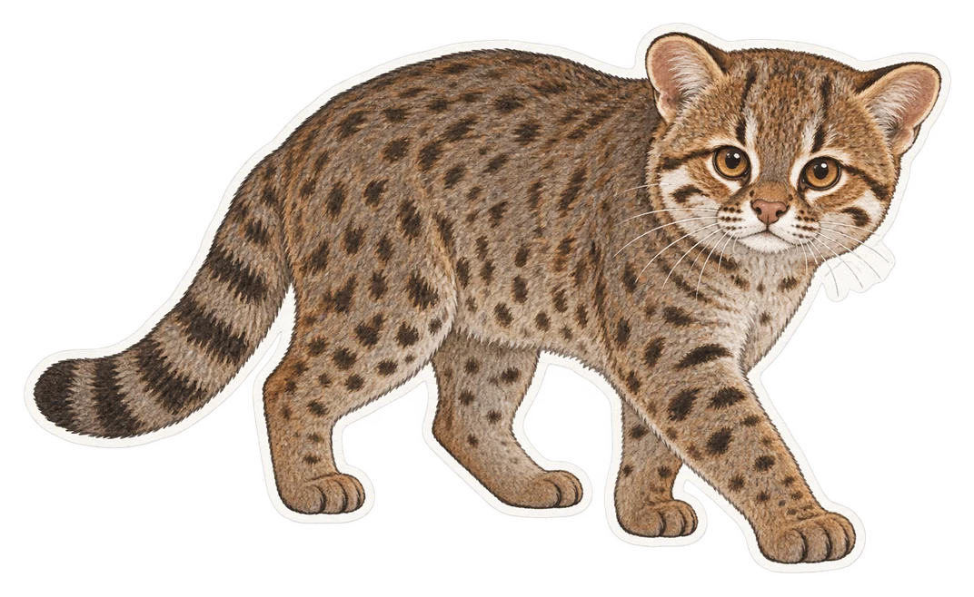 Le chat à tête plate (Prionailurus planiceps)