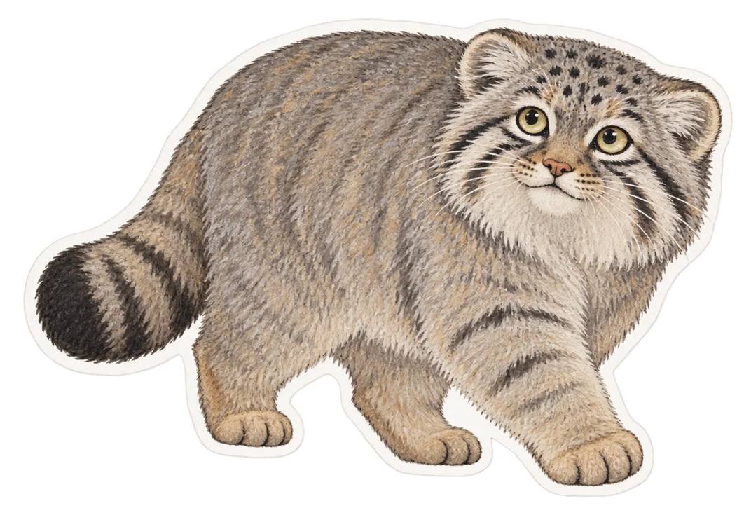 Le chat de Pallas (Otocolobus manul)