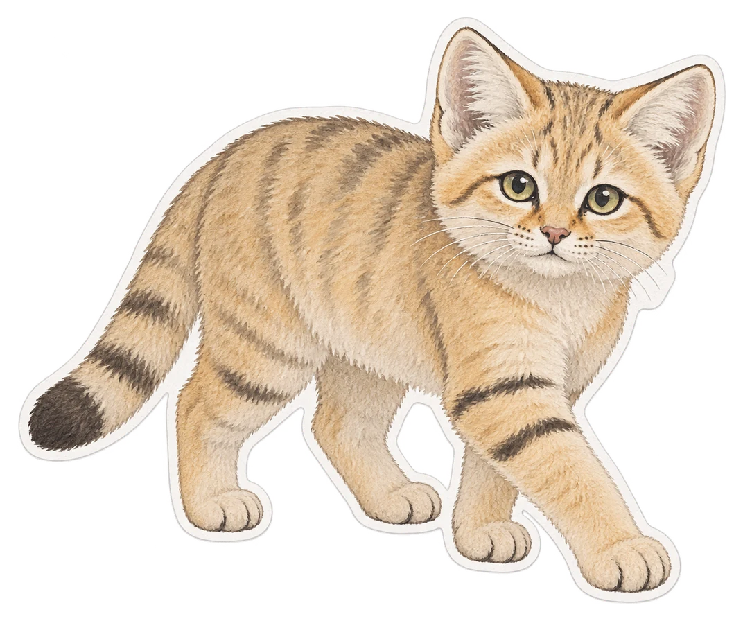 Le chat des sables (Felis margarita)