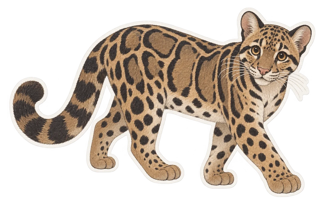 Le chat marbré (Pardofelis marmorata)