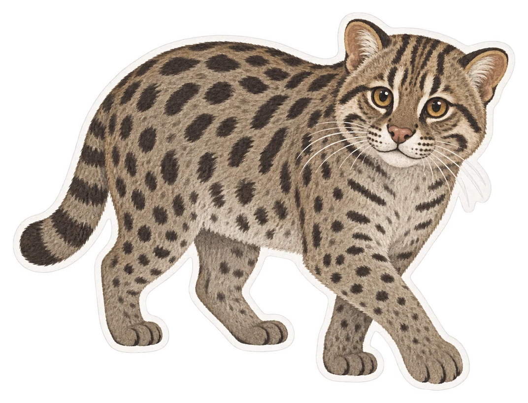 Le chat viverrin (Prionailurus viverrinus)