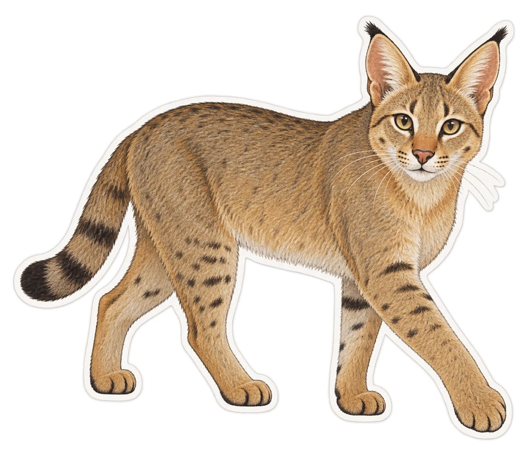 Le chaus (Felis chaus)