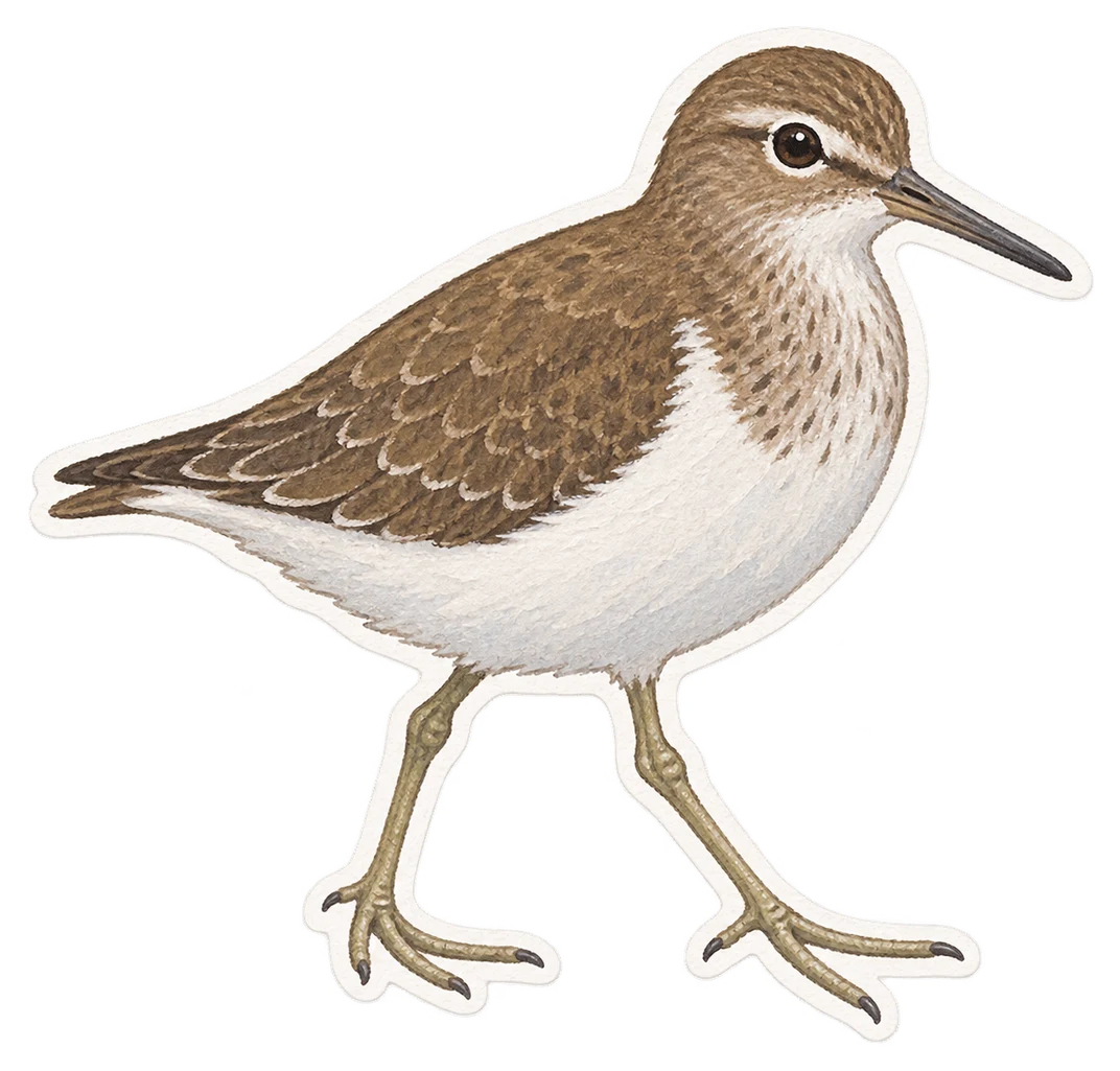 Le chevalier guignette (Actitis hypoleucos)