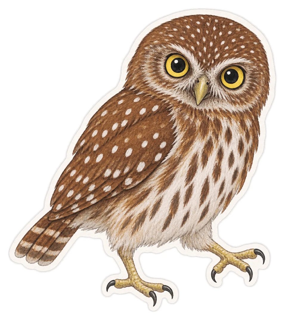 La chevêchette brune (Glaucidium brasilianum)