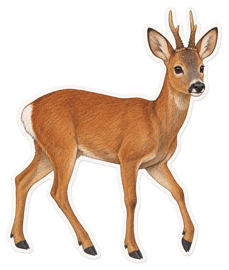 Le chevreuil européen (Capreolus capreolus)