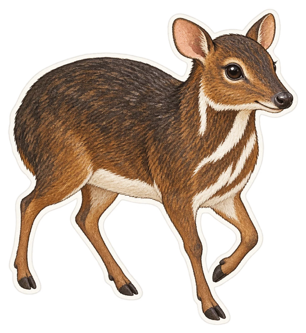 Le chevrotain aquatique (Hyemoschus aquaticus)