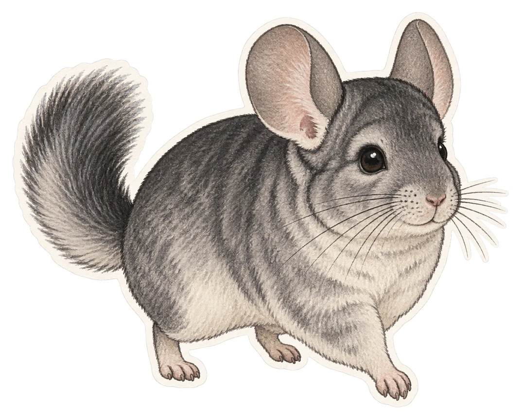 Le chinchilla (Chinchilla lanigera)