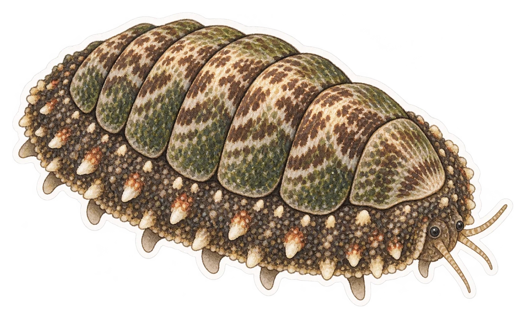Le chiton granuleux (Acanthopleura granulata)