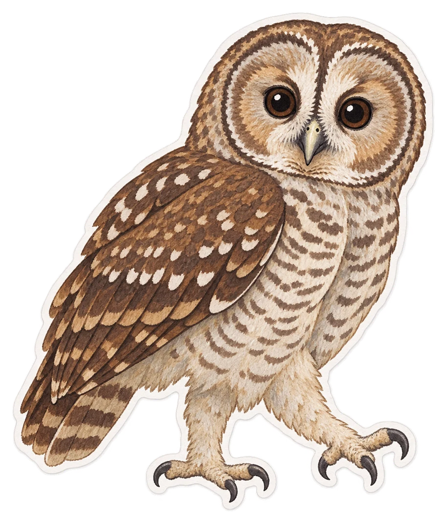 La chouette africaine (Strix woodfordii)