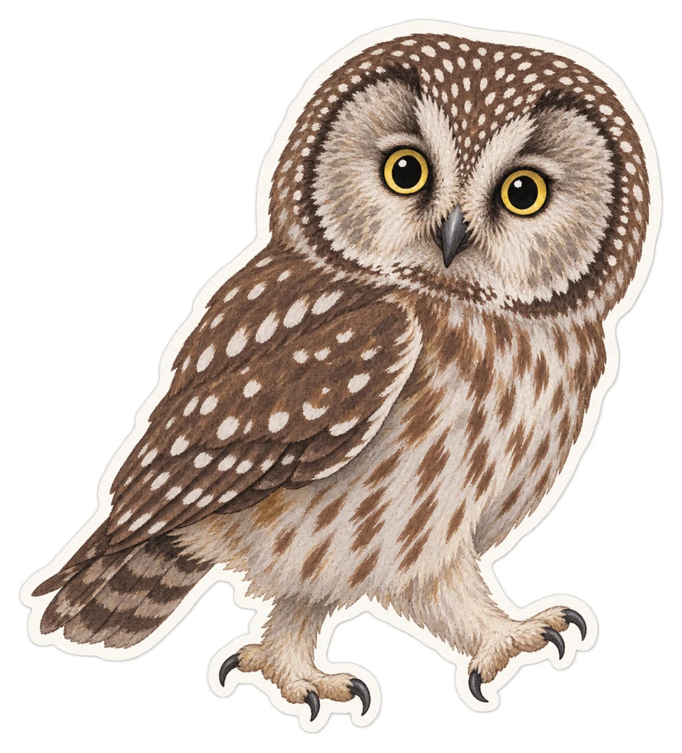 La chouette de Tengmalm (Aegolius funereus)