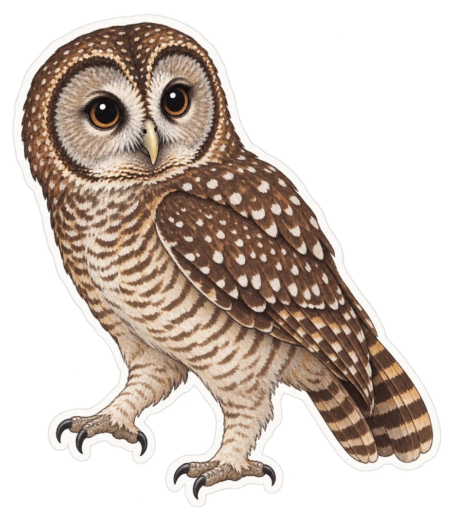 La chouette huhul (Strix huhula)