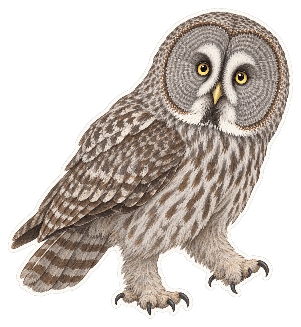 La chouette lapone (Strix nebulosa)