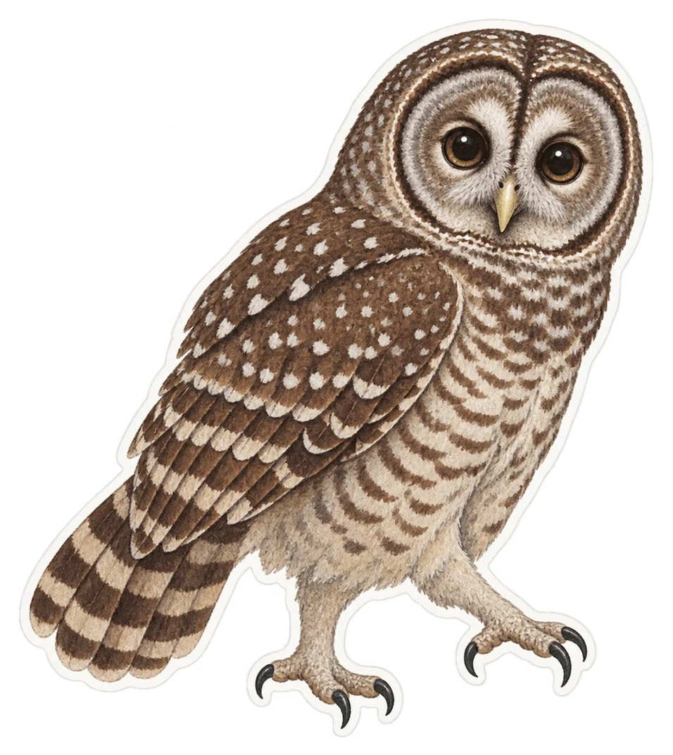 La chouette ocellée (Strix ocellata)