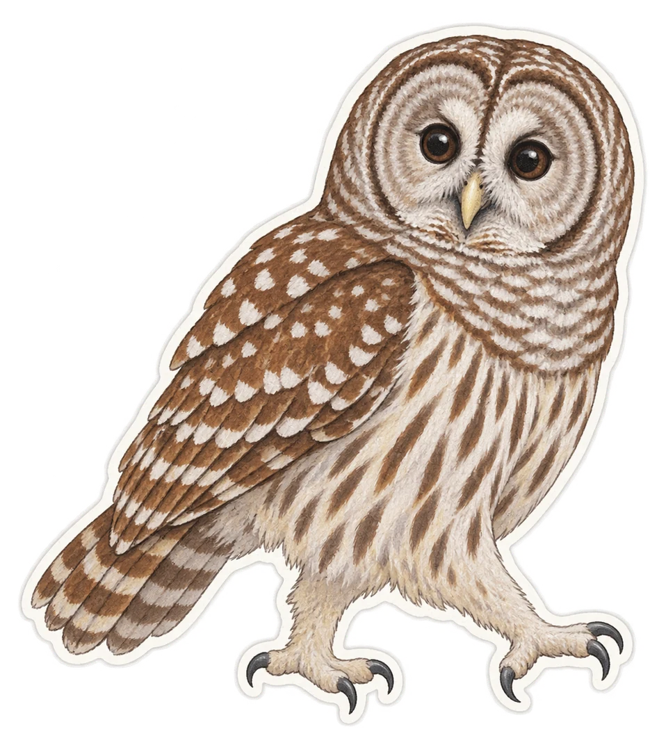 La chouette rayée (Strix varia)