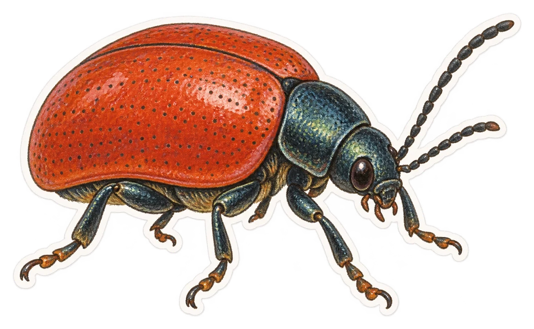 La chrysomèle du peuplier (Chrysomela populi)