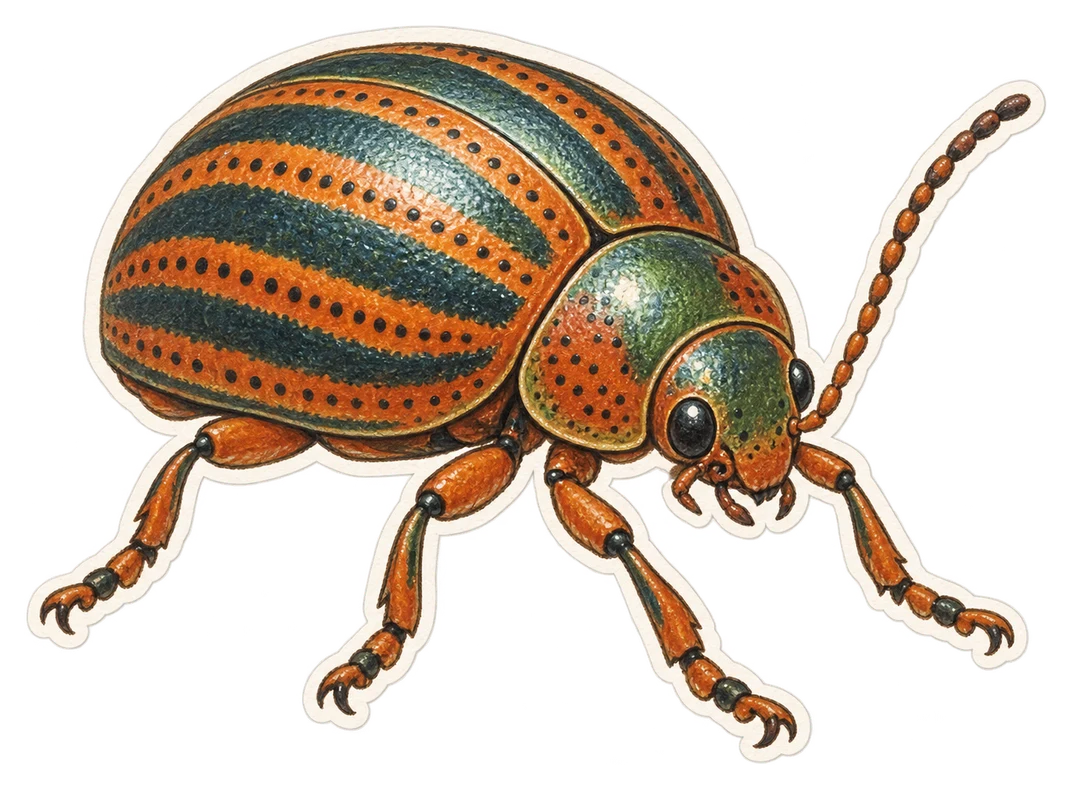 La chrysomèle du romarin (Chrysolina americana)
