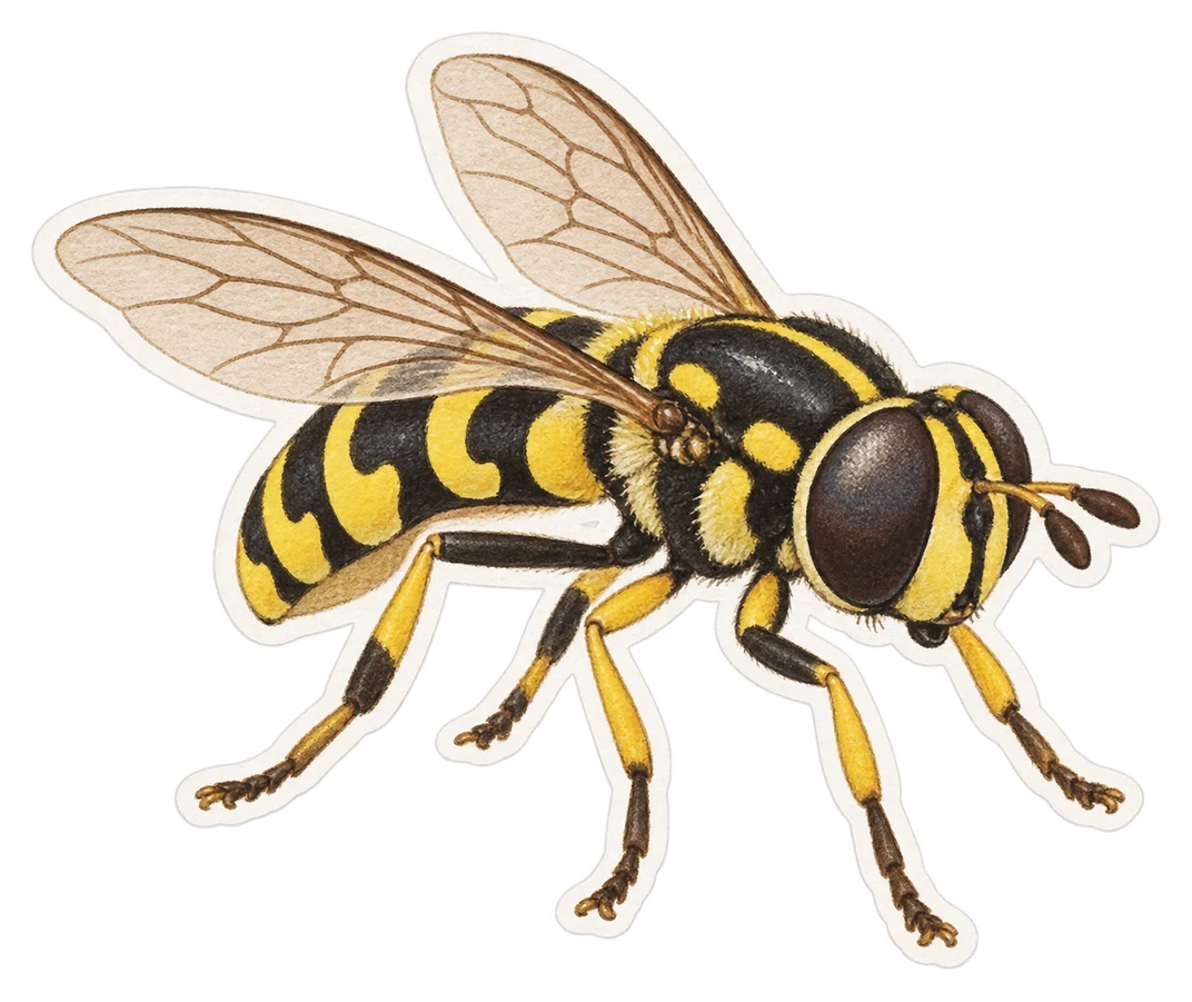 Le chrysotoxe prudent (Chrysotoxum cautum)