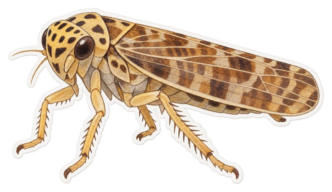 La cicadelle de la flavescence dorée (Scaphoideus titanus)