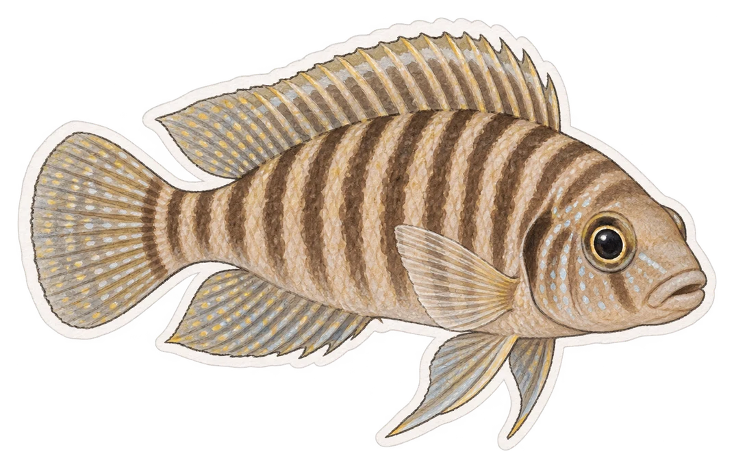 Le cichlidé à coquilles (Neolamprologus multifasciatus)
