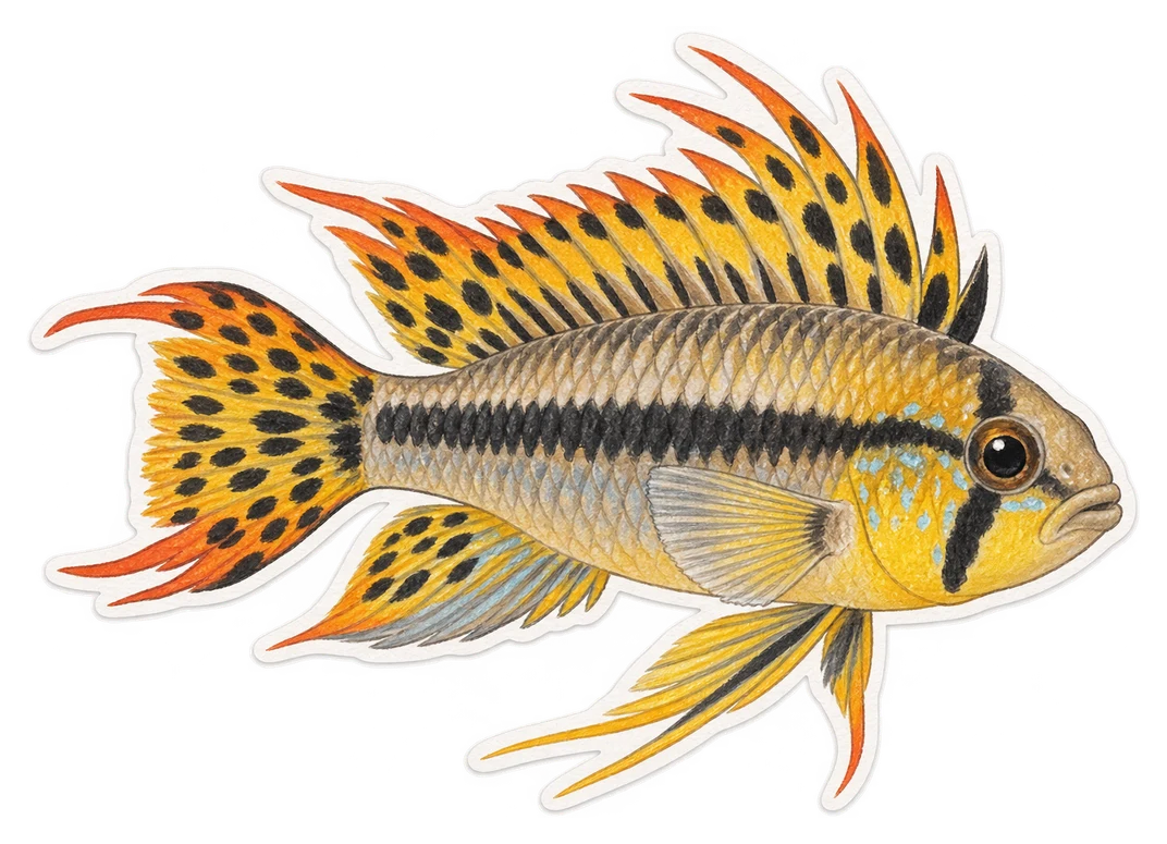 Le cichlidé cacatoès (Apistogramma cacatuoides)