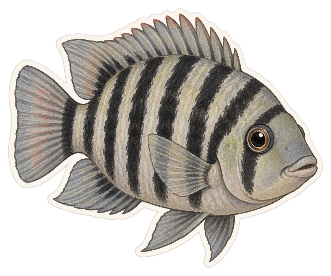Le cichlidé zèbre (Amatitlania nigrofasciata)