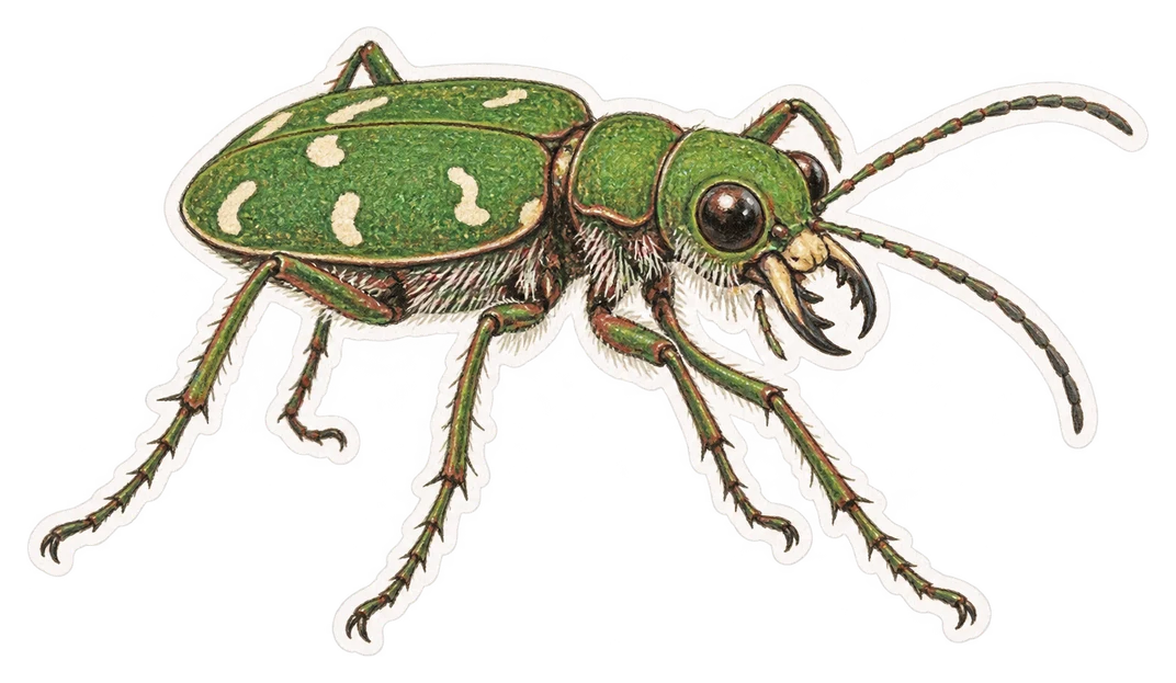 La cicindèle champêtre (Cicindela campestris)