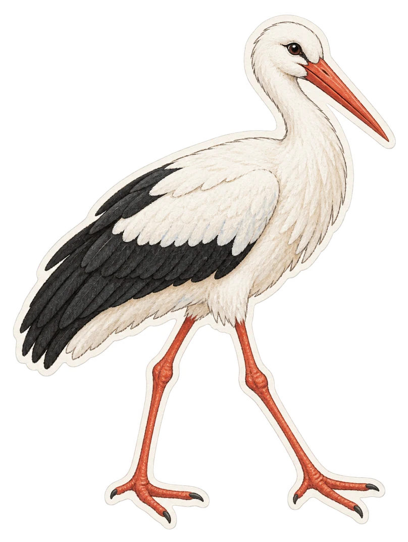 La cigogne blanche (Ciconia ciconia)