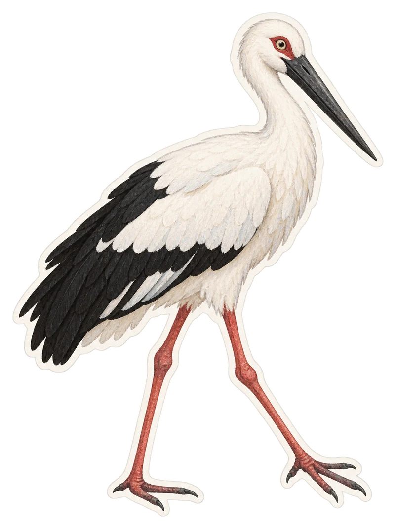 La cigogne orientale (Ciconia boyciana)