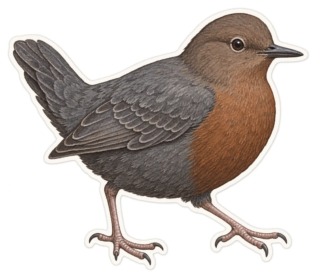 Le cincle d'Amérique (Cinclus mexicanus)