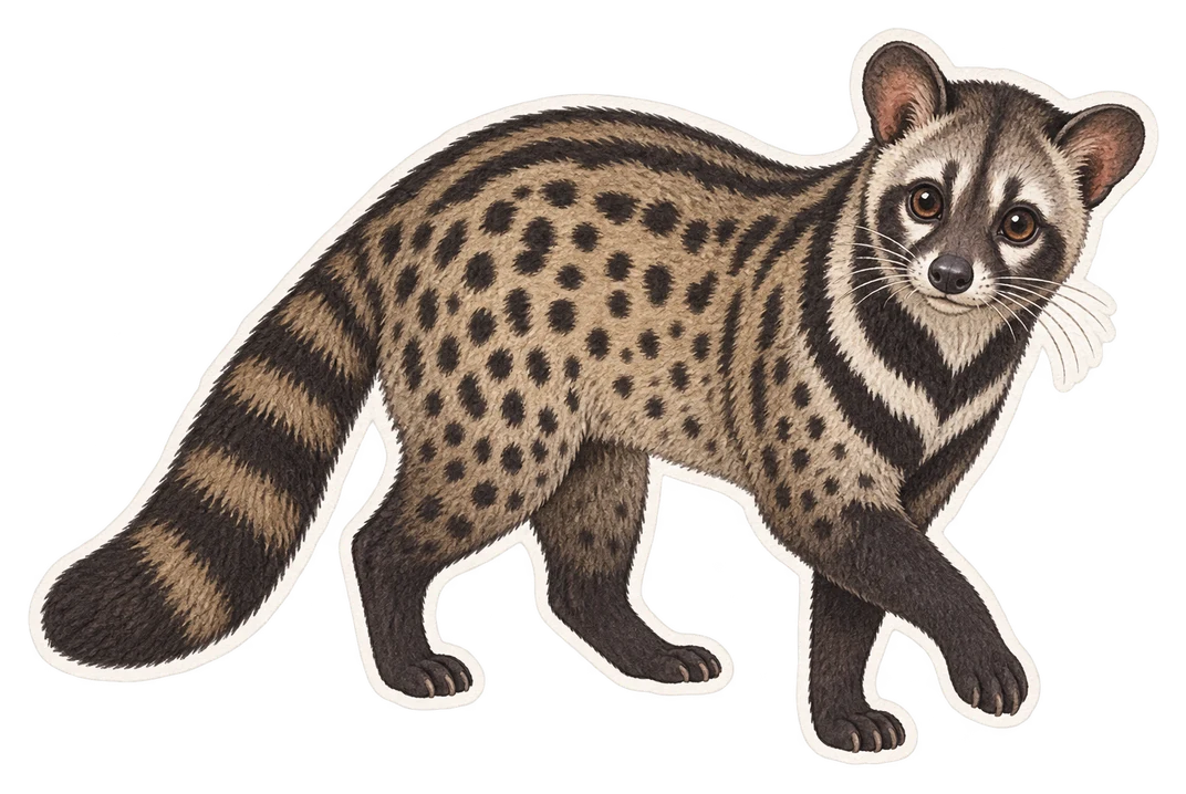 La civette de Malaisie (Viverra zibetha)