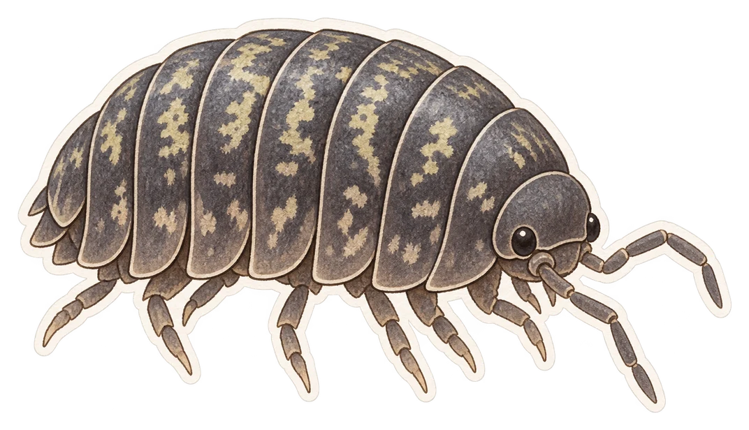 Le cloporte commun (Armadillidium vulgare)