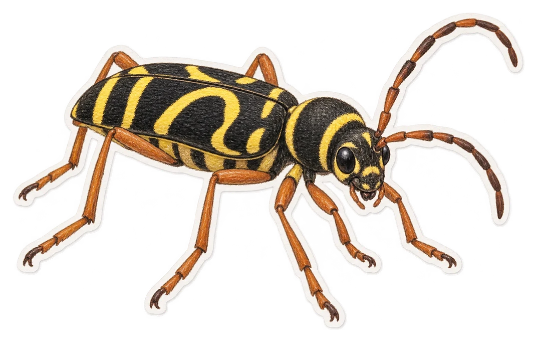 Le clyte bélier (Clytus arietis)