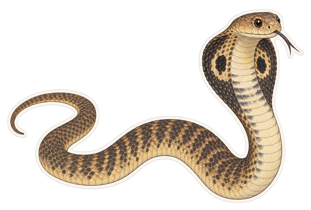 Le cobra cracheur du Mozambique (Naja mossambica)
