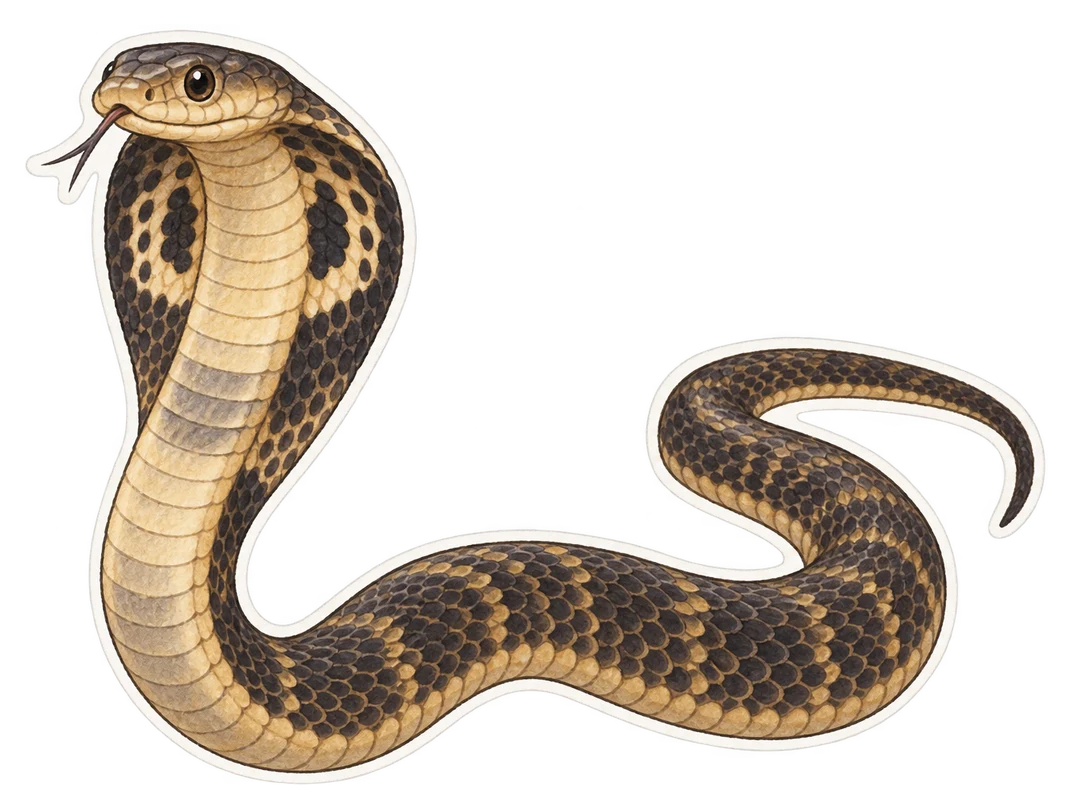 Le cobra de Sumatra (Naja sumatrana)