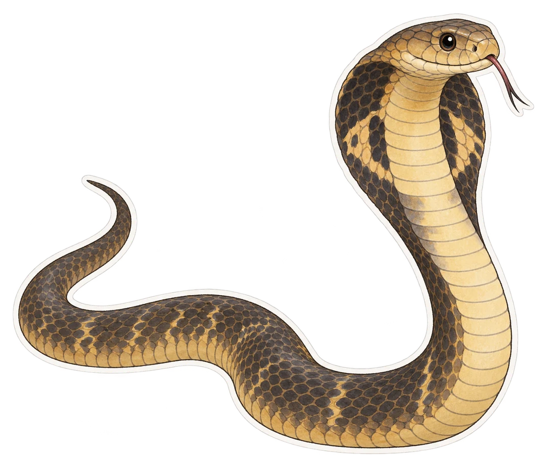Le cobra royal (Ophiophagus hannah)