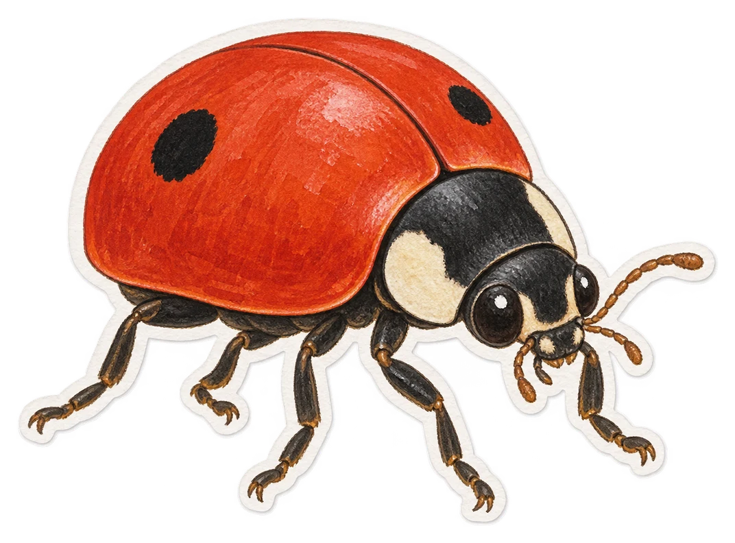 La coccinelle à deux points (Adalia bipunctata)