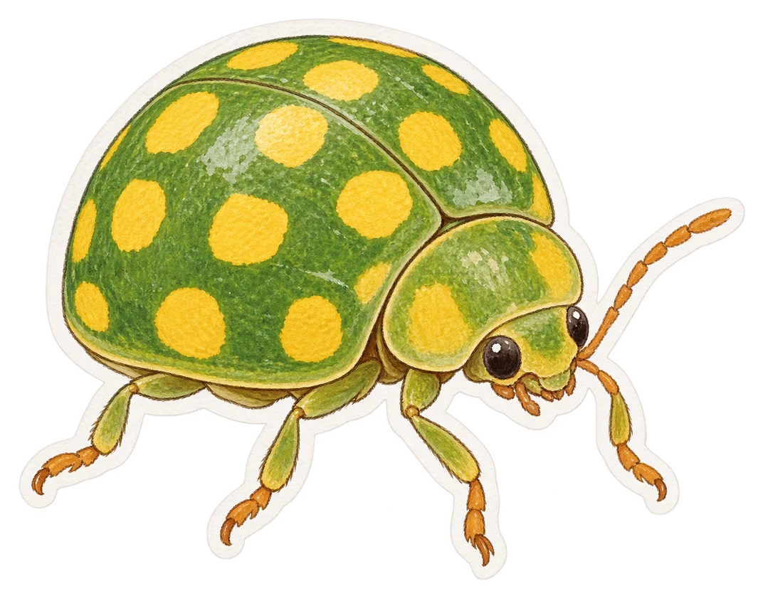 La coccinelle orange (Halyzia sedecimguttata)