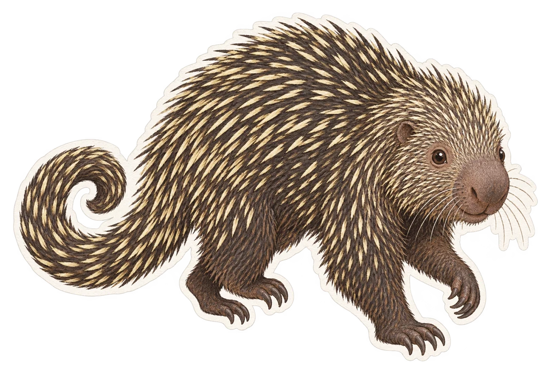 Le coendou préhensile (Coendou prehensilis)