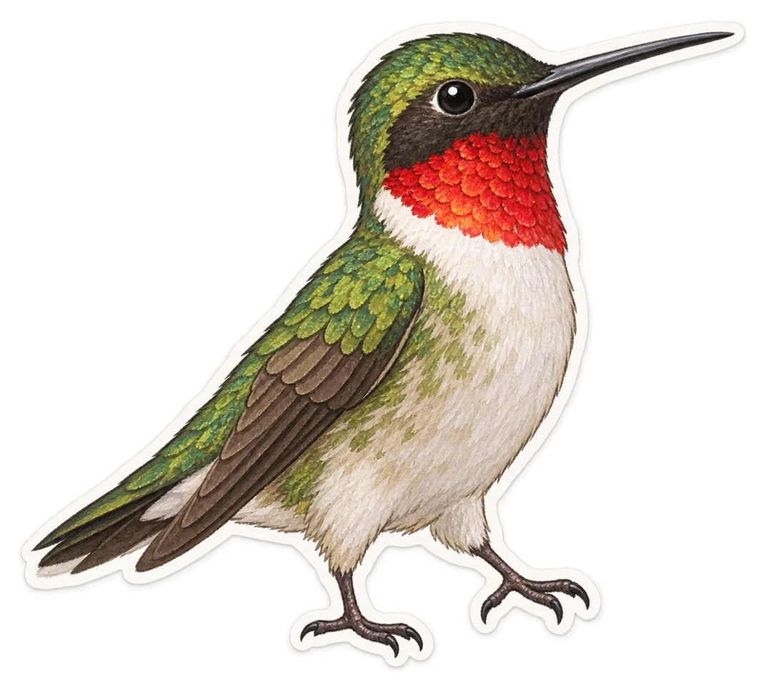 Le colibri à gorge noire (Archilochus alexandri)