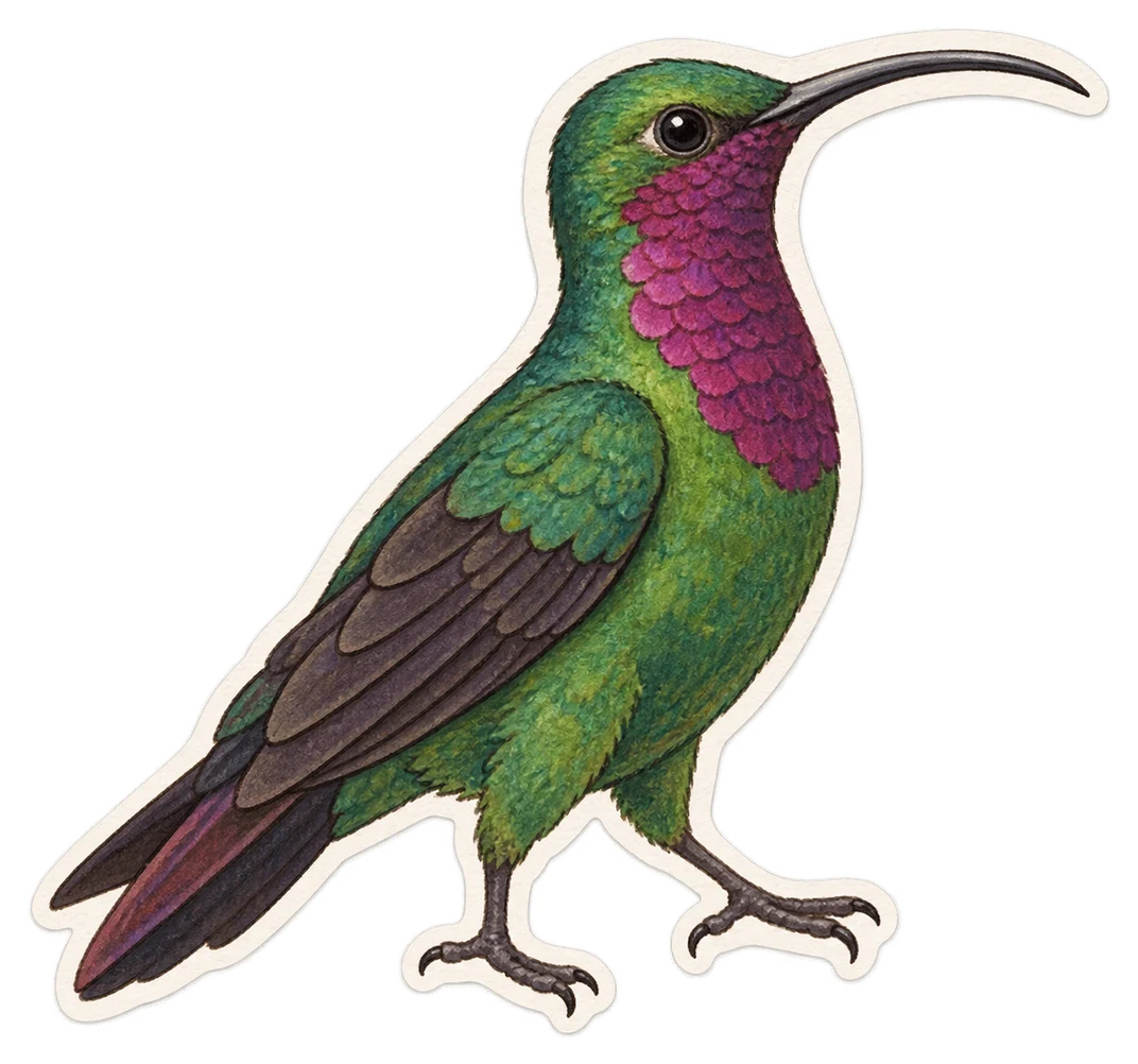Le colibri madère (Eulampis jugularis)