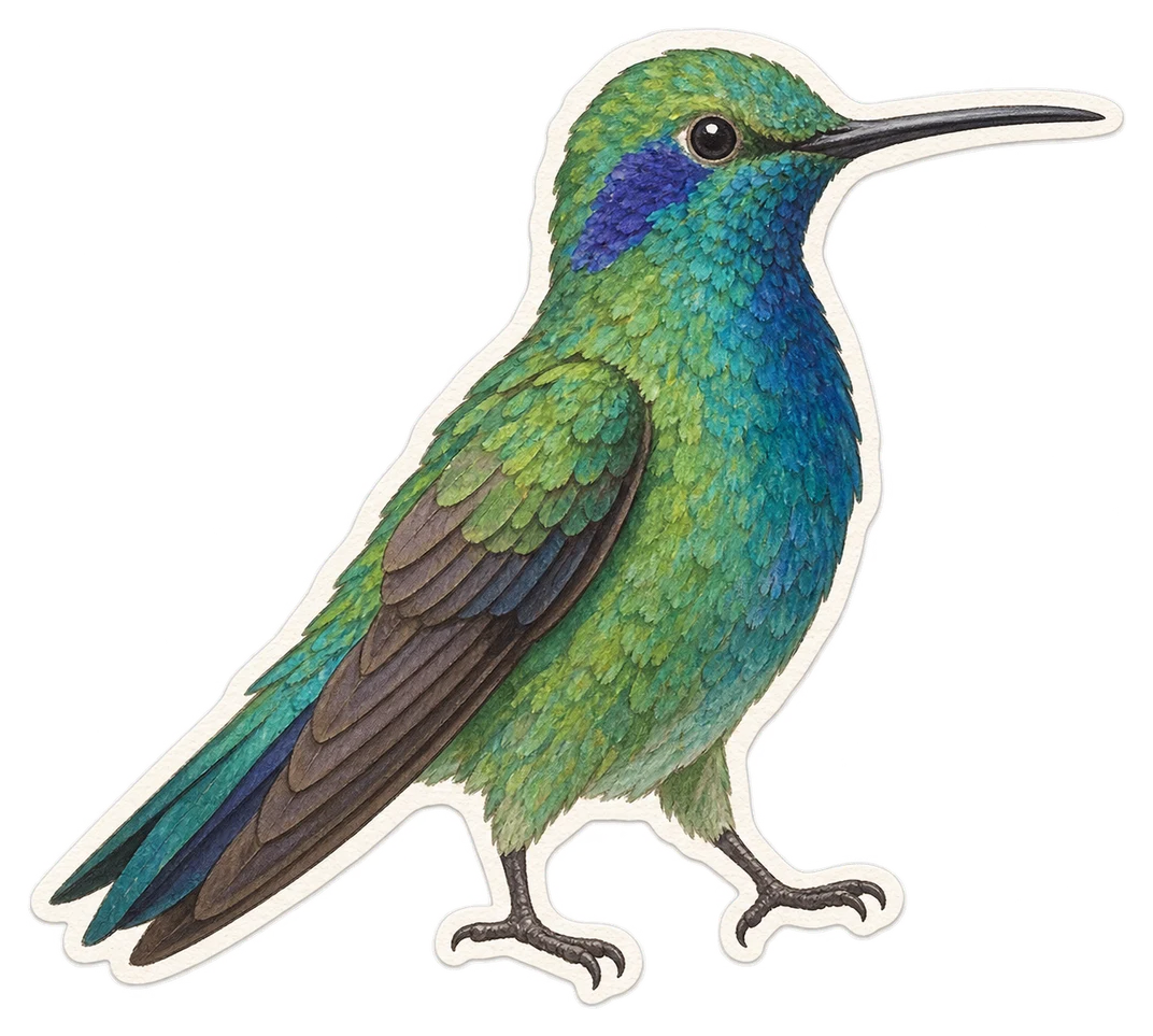 Le colibri thalassin (Colibri thalassinus)